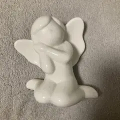 ホワイト陶器 天使の置物