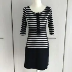 ラコステ　ワンピース　ネイビー　ボーダー　ゴルフ