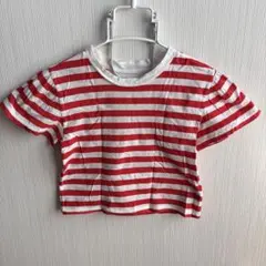 GAP キッズ Tシャツ M 赤と白ストライプ