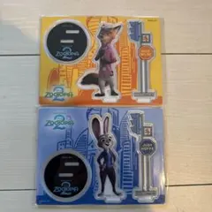 ズートピア2 Happyくじ　アクリルスタンドセット ニック・ジュディ