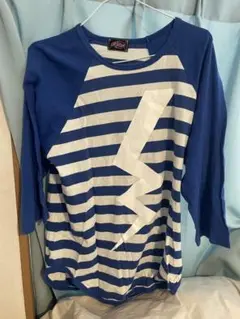 of Couture 青白ストライプ 七分袖カットソー
