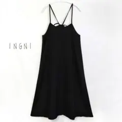 【INGNI イング】キャミソールワンピース ロングワンピース ブラック M