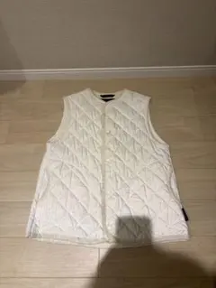 LAVENHAM ラベンハム キルティングベスト 38 ホワイト 英国製 美品