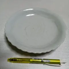 骨董品　青磁　葉模様　中皿