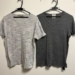 BEAUTY & YOUTH グレー Vネック Tシャツ M まとめ売りのサムネイル