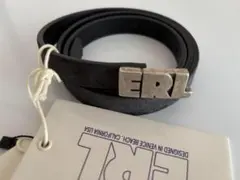 ERL LOGO CROCO EFFECT LEATHER BELT black - メルカリ