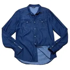 ★美品DIESELディーゼル 長袖ウエスタンデニムシャツ インディゴ sizeL