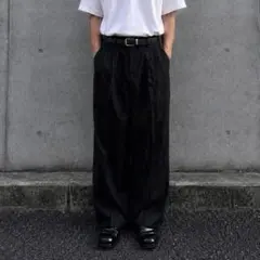 【Wide】【Black】90's slacks pants archive