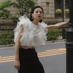 極美品 Knuth Marf heart motif tulle tops 黒 - メルカリ