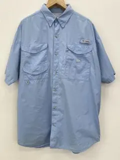 え*び様 Columbia PFG コロンビア バハマシャツ 半袖シャツ 水色のサムネイル