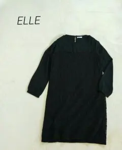 エル　ELLE 　レース素材ワンピース　38 フォーマル　セレモニー　即日発送