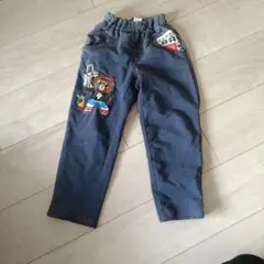 ま*り様 ブラウン クマ刺繍付き長ズボン