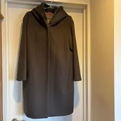 DES PRÉS ダークモスグリーンフード付きロングコート