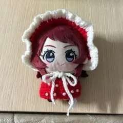 ぬい服 ヘッドドレス いちご 赤 10cm ちびぐるみ ぬいぐるみ服 編み物