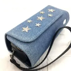 ◆アイコス イルマi ケース iqos iluma 用 ストラップ 星 デニム１