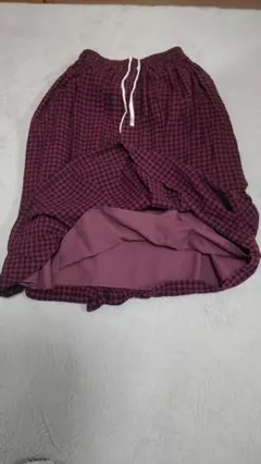 チェック フレアスカート Fサイズ