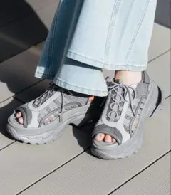 JEANASIS レースアップスニーカーサンダル　グレーのサムネイル