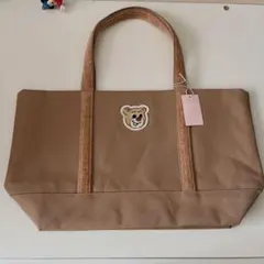 【新品】フェイラー オールドテディワッペントートバッグ ベージュLL 大