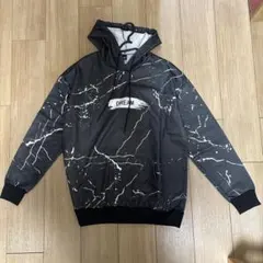 マーブル模様 フード付きパーカー　Mサイズ