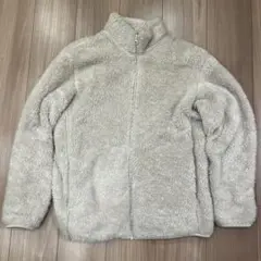 UNIQLO ユニクロ　ファーリーフリースジャケット Lサイズ ライトグレー