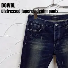 DOWBL/ダブル ダメージ加工 スリム スキニー デニムパンツのサムネイル