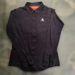 le coq sportif ネイビー長袖シャツ M①