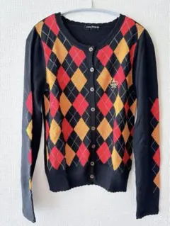 Jane Marple アーガイル柄 カーディガン 黒 エミキュBaby好きにも