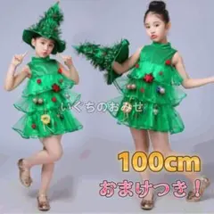 100 グリーン クリスマス ツリー ワンピース コスプレ オーナメント 子供服