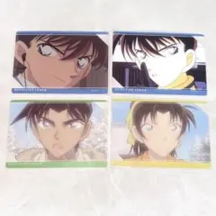 名探偵コナン 場面写 クリアカード 工藤新一 服部平次 遠山和葉 4点セット