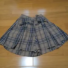 チェック柄 キュロットパンツ　150