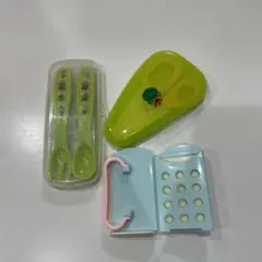 アンパンマンのスプーンフォーク＆離乳食ハサミ＆ジューススタンド