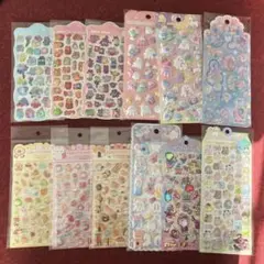 【まとめ売り】　ちょっと豪華な　シール　12枚セット　Aタイプ