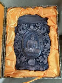 硯　龍の目 端渓硯 端州名硯 龍雲彫刻 龍の目石紋入り 高級硯 銘品 書