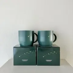 【Starbucks ダークグリーン マグカップ 2個セット】
