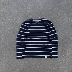 y2k 00s archive 短丈ボーダーロンT長袖カットソーc-boy S