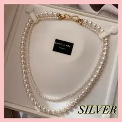 パールネックレス　オケージョン　フォーマル　卒業式　入学式　結婚式　シルバー
