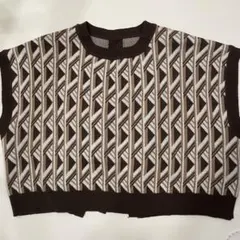GRL ブラウン ニットベスト