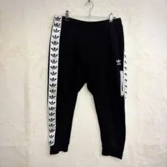 adidas ブラック ジョガーパンツ トレフォイルロゴ