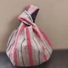 柿渋染め浴衣生地しじみバック