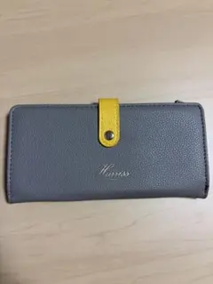 Harriss（ハリス） スリム長財布 グレー系 バイカラーデザインのサムネイル