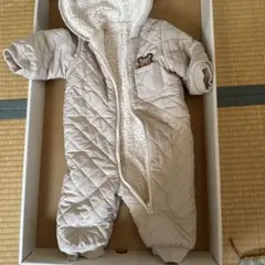ベージュ キルティング アウター フード付き