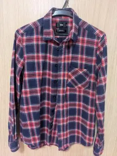 HARE ネルシャツ Mサイズ ネイビー/レッドチェック