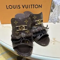 極美品‼️レア‼️LOUIS VUITTON モノグラム フリンジ サンダル ヒールのサムネイル