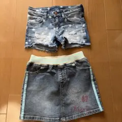 ディズニー デニムショートパンツほか スカート 1点セット 120cmのサムネイル