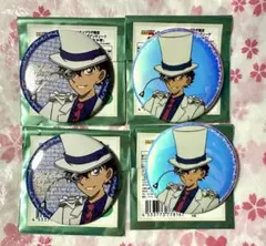 名探偵コナン　怪盗キッド　コナンプラザ　アンティーク　缶バッ4点セット