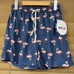 フラミンゴ 総柄 ショートパンツ 水色 XLサイズ - メルカリ
