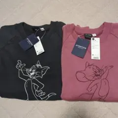 新品GU トムとジェリー トレーナー Mサイズ 2色セット売り！