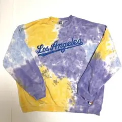 美品⭐︎ドジャース　LA タイダイ スウェット トレーナー　MLB ストリート