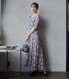 【kastane】 Uneven bicolor dress オケージョンドレス
