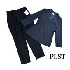 PLST ツイル2wayストレッチ セットアップ ノーカラージャケット